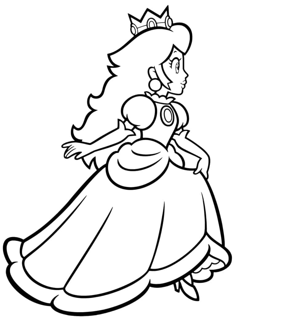 Free printable Princess Peach coloring page #211825 from Video Games collection