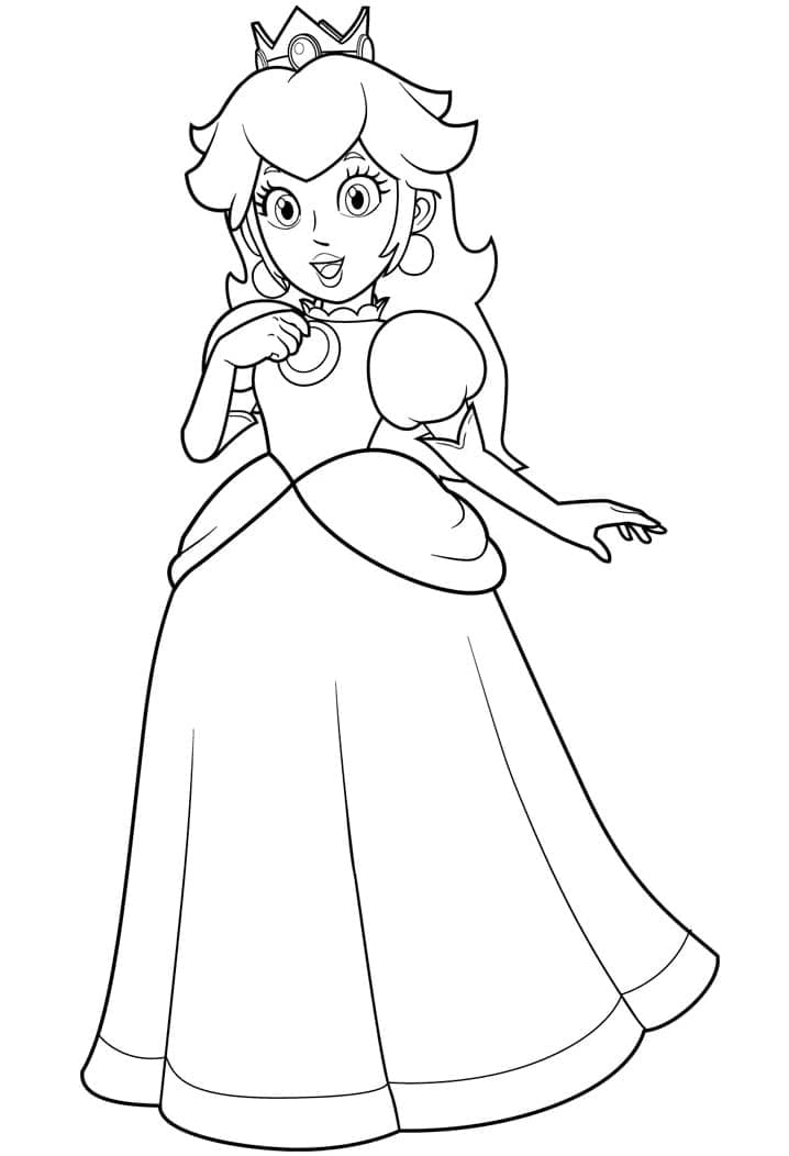 Free printable Princess Peach coloring page #211827 from Video Games collection