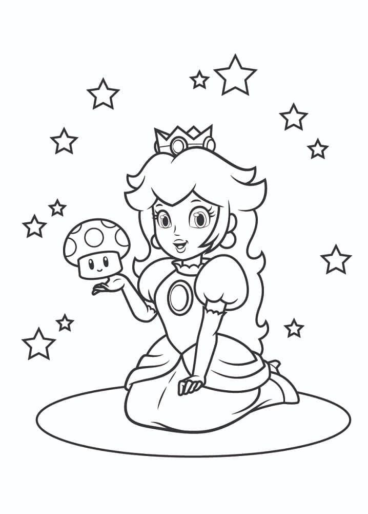 Free printable Princess Peach coloring page #211829 from Video Games collection