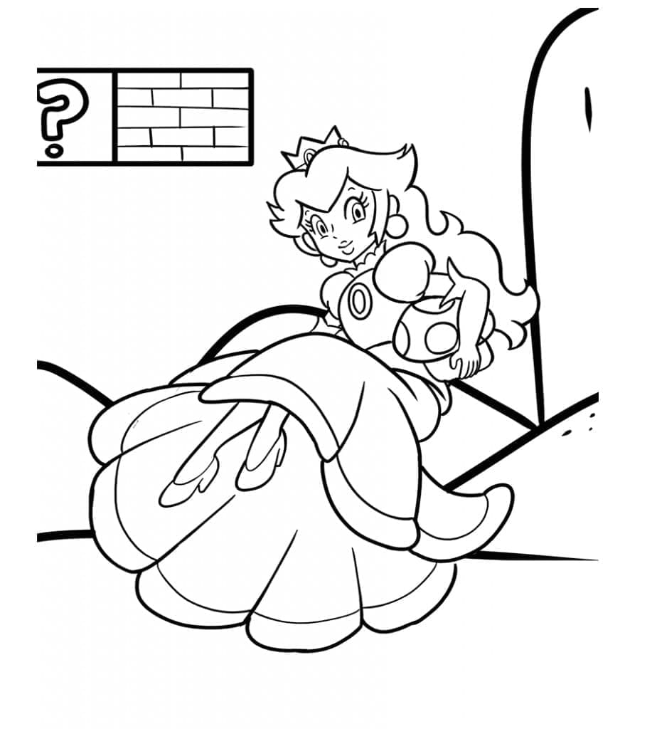 Free printable Princess Peach coloring page #211835 from Video Games collection