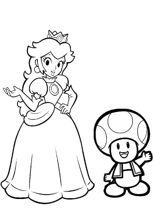 Free printable Princess Peach coloring page #211839 from Video Games collection
