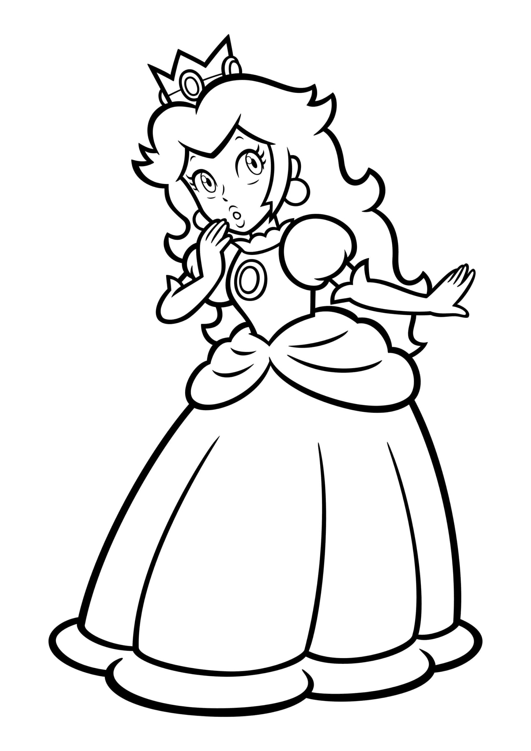 Free printable Princess Peach coloring page #211840 from Video Games collection
