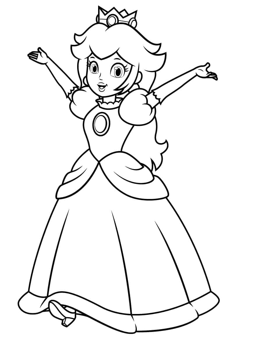 Free printable Princess Peach coloring page #211841 from Video Games collection
