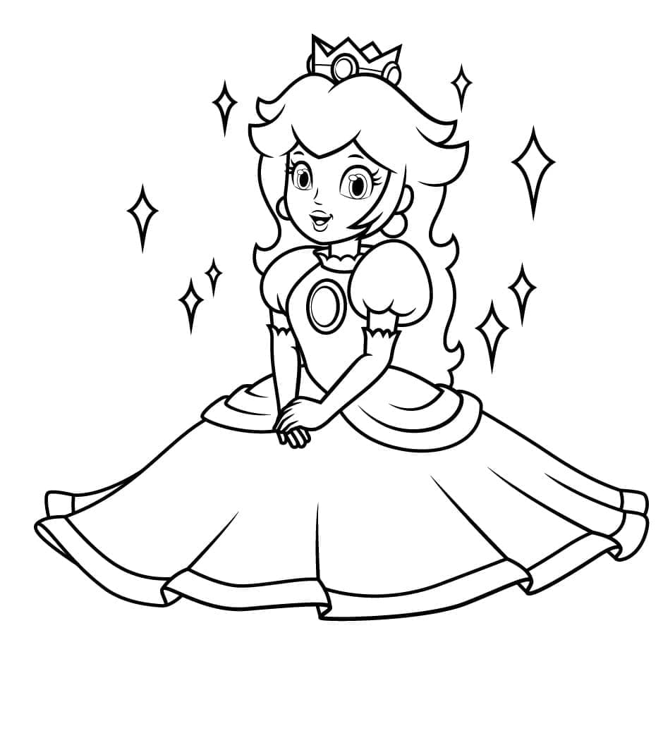 Free printable Princess Peach coloring page #211845 from Video Games collection
