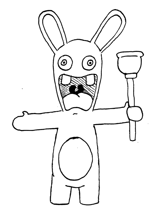 Coloring page: Raving Rabbids (Video Games) #114749 - Free Printable Coloring Pages