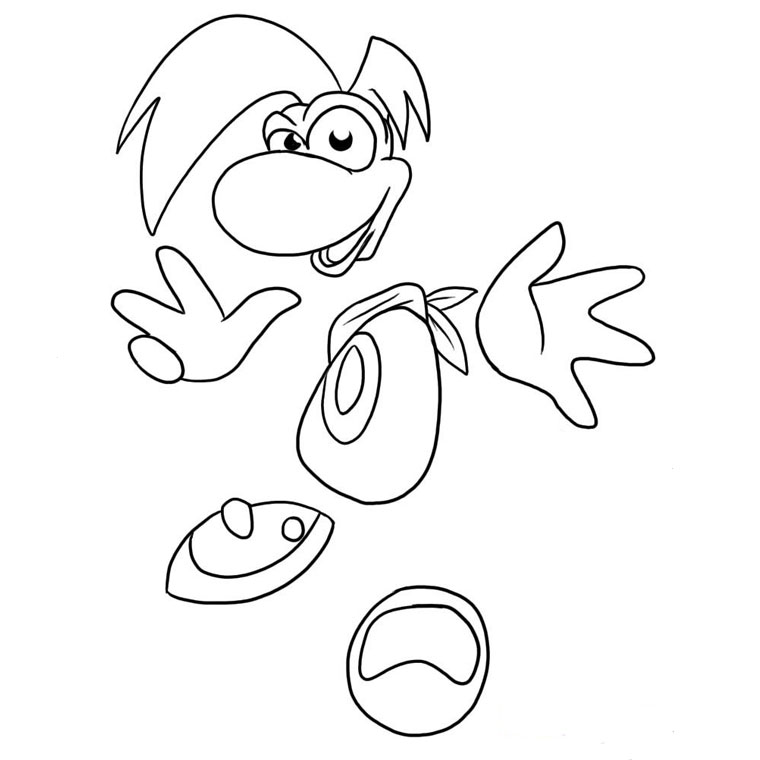 Coloring page: Rayman (Video Games) #114412 - Printable coloring pages