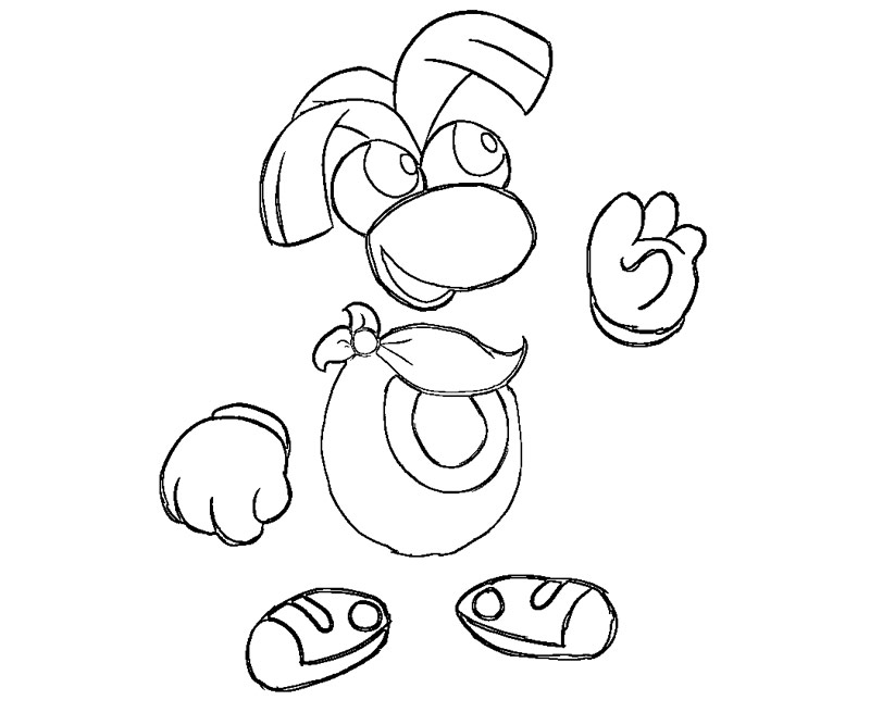 Coloring page: Rayman (Video Games) #114436 - Free Printable Coloring Pages