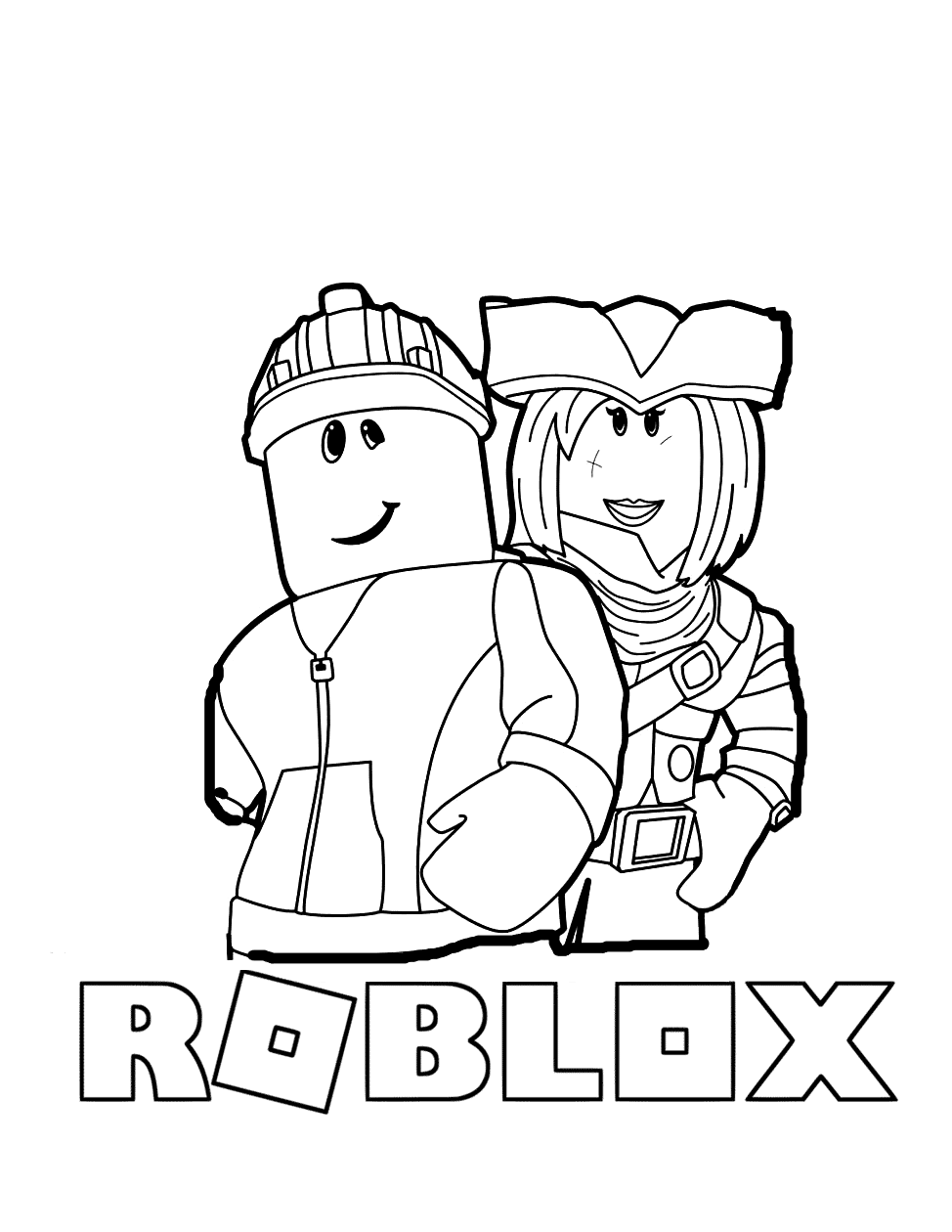 Roblox Video Game Character Coloring Page · Creative Fabrica