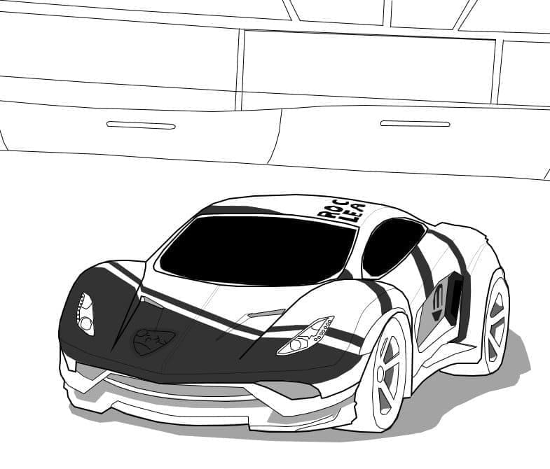 Free printable Rocket League coloring page #202092 from Video Games collection