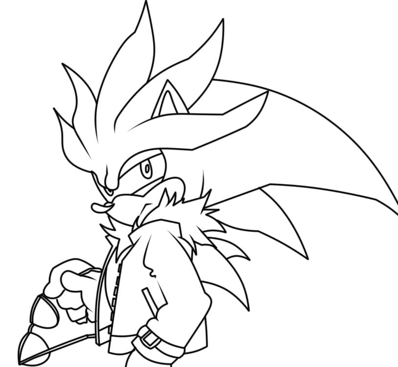 Free printable Silver Sonic coloring page #221544 from Video Games collection