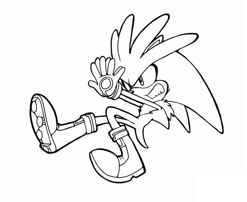 Free printable Silver Sonic coloring page #221545 from Video Games collection