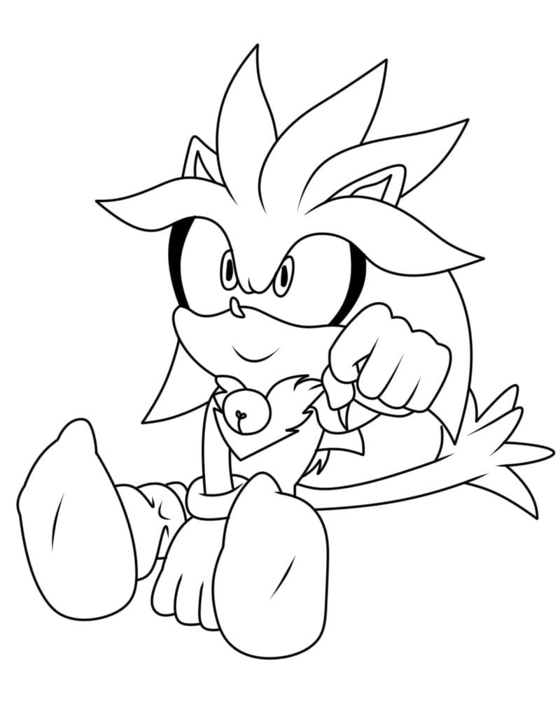 Free printable Silver Sonic coloring page #221547 from Video Games collection