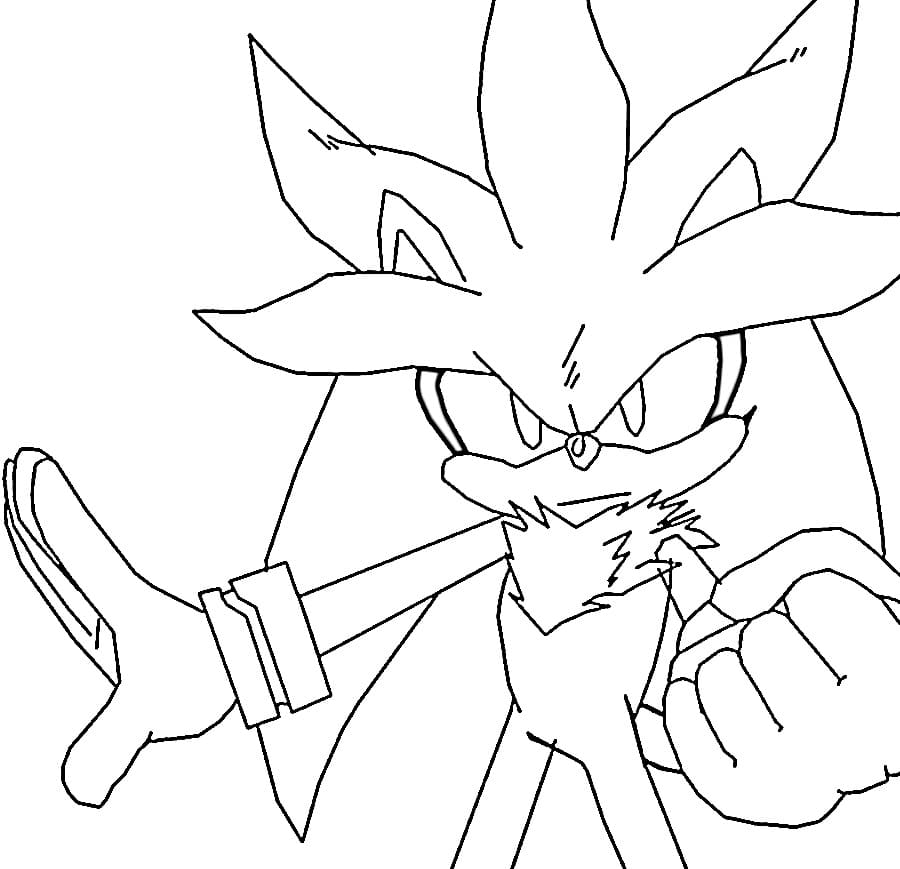 Free printable Silver Sonic coloring page #221550 from Video Games collection