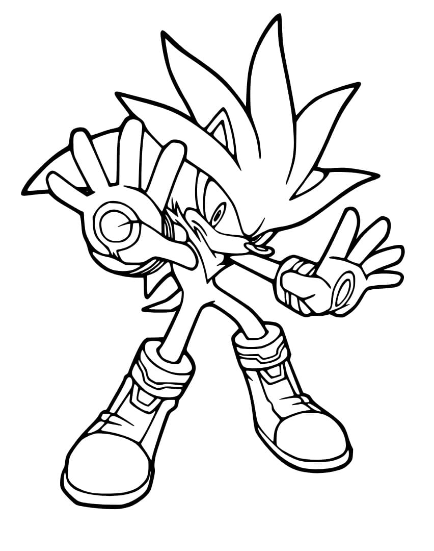 Free printable Silver Sonic coloring page #221552 from Video Games collection