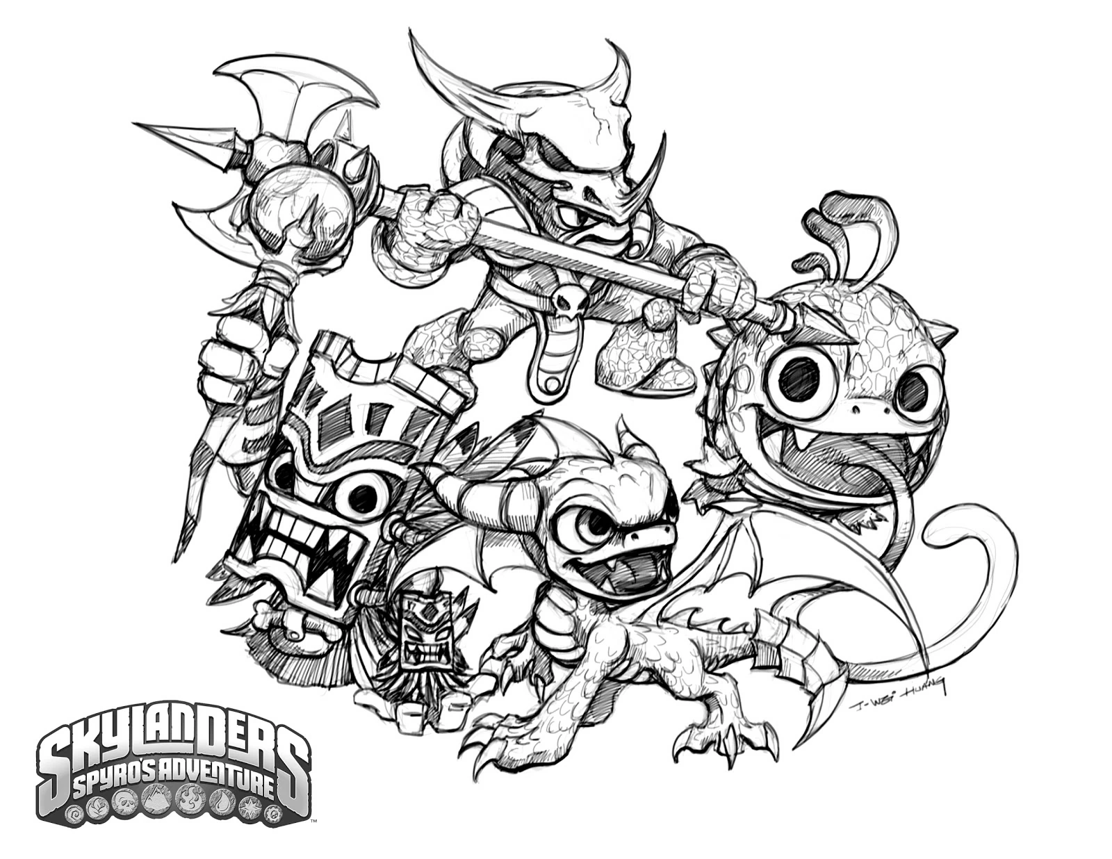 Free printable Skylanders coloring page #43390 from Video Games collection