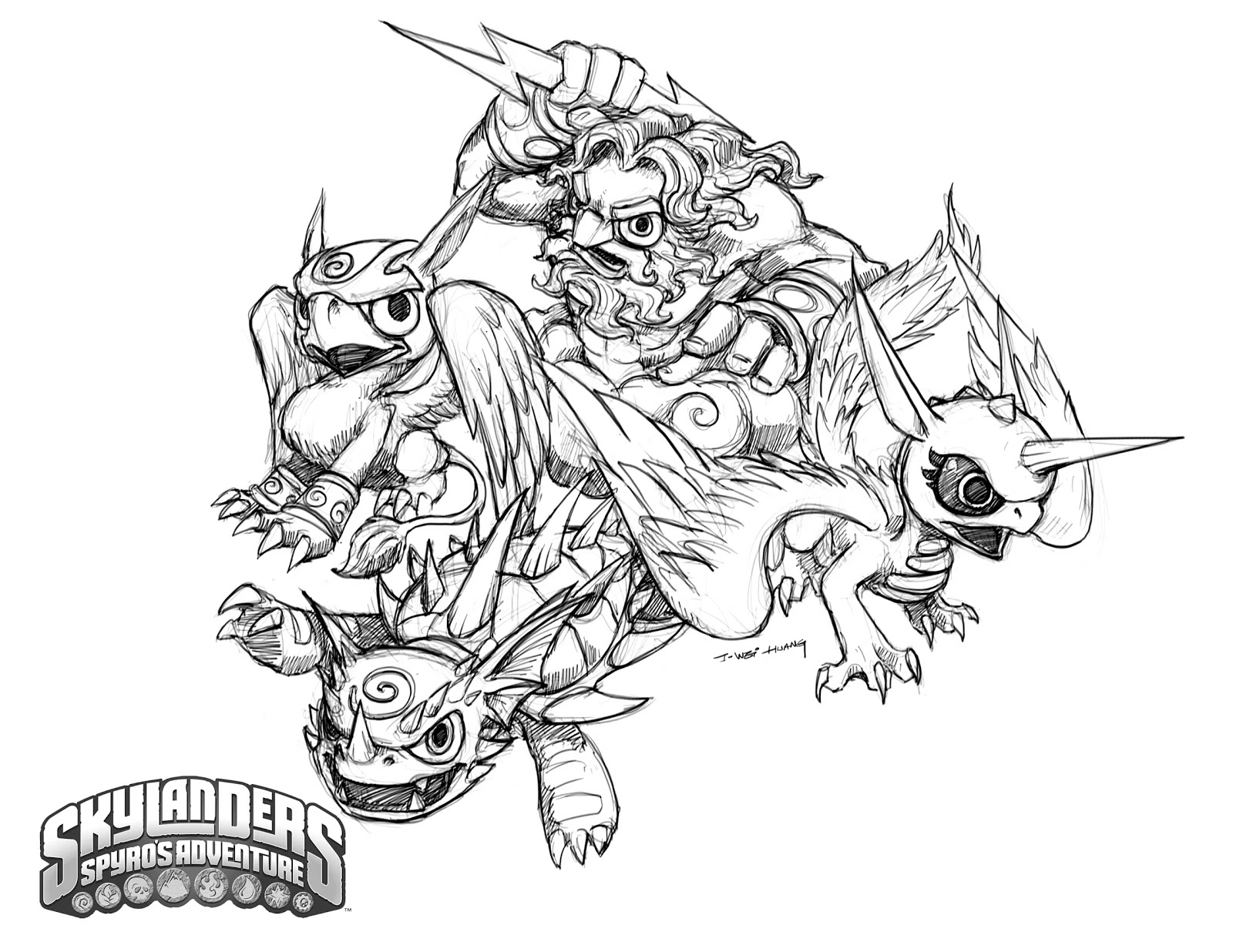 Free printable Skylanders coloring page #43397 from Video Games collection