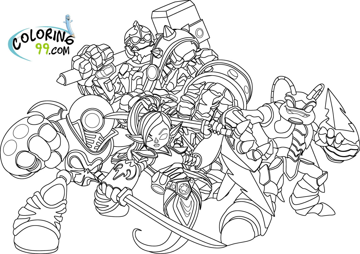 Free printable Skylanders coloring page #43400 from Video Games collection