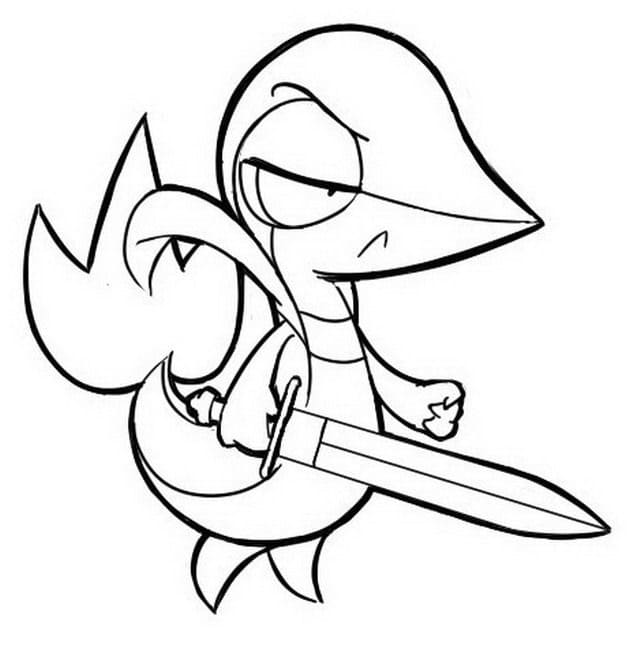 Free printable Snivy coloring page #181837 from Video Games collection Free printable Snivy coloring page #181837 from Video Games collection