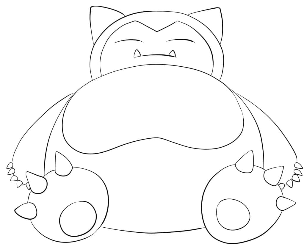Free printable Snorlax coloring page #181448 from Video Games collection