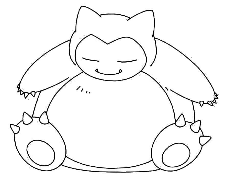 Free printable Snorlax coloring page #181449 from Video Games collection