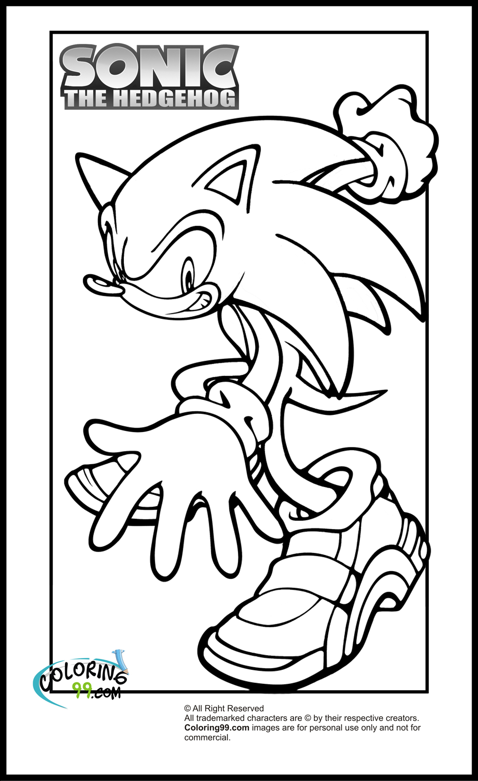 Coloring page: Sonic (Video Games) #153835 - Printable coloring pages
