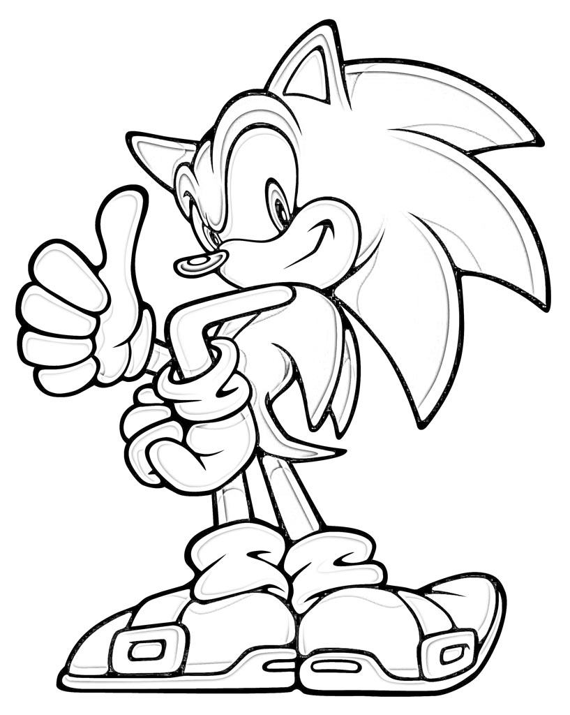 Coloring page: Sonic (Video Games) #153843 - Printable coloring pages