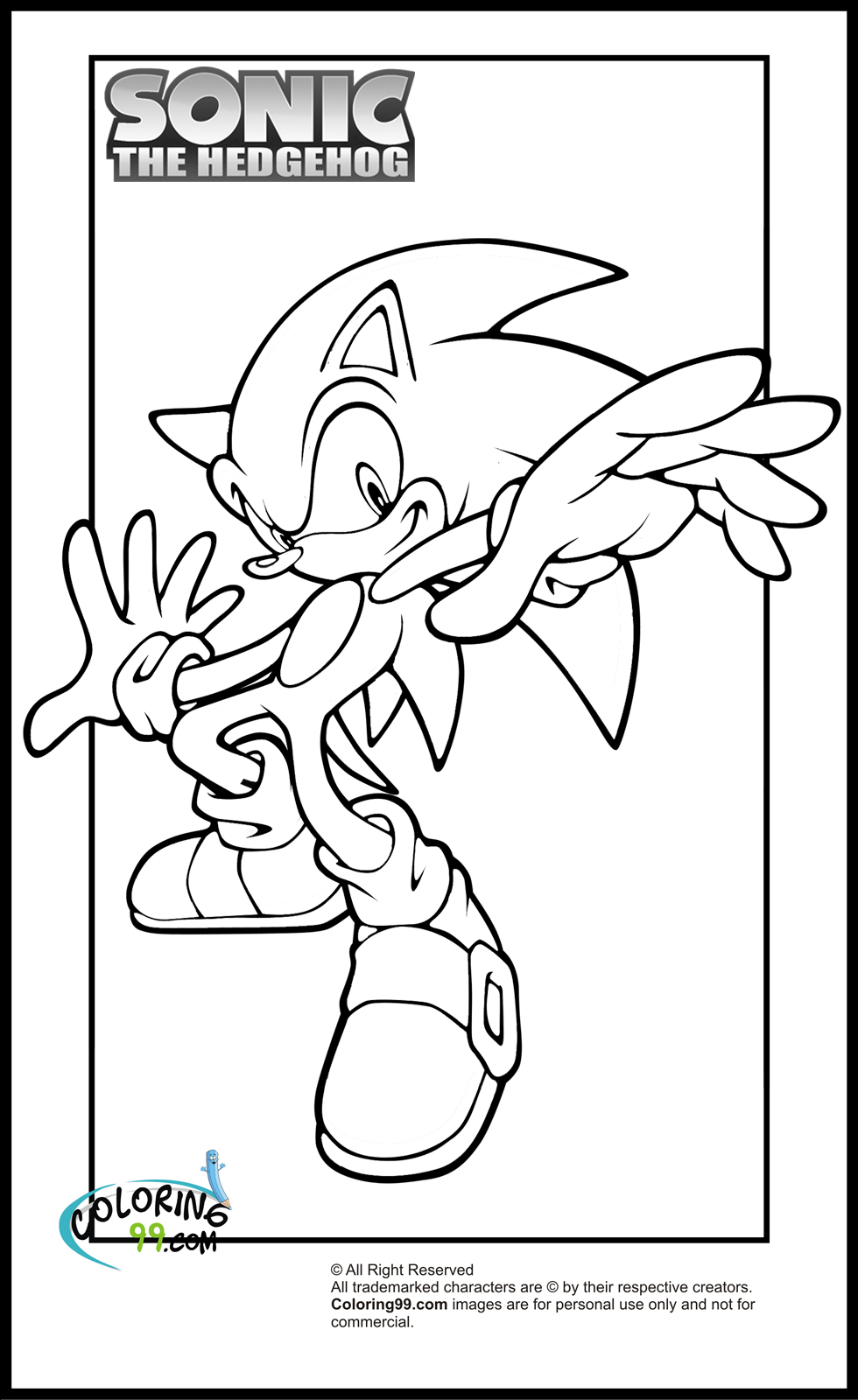 Coloring page: Sonic (Video Games) #153844 - Printable coloring pages