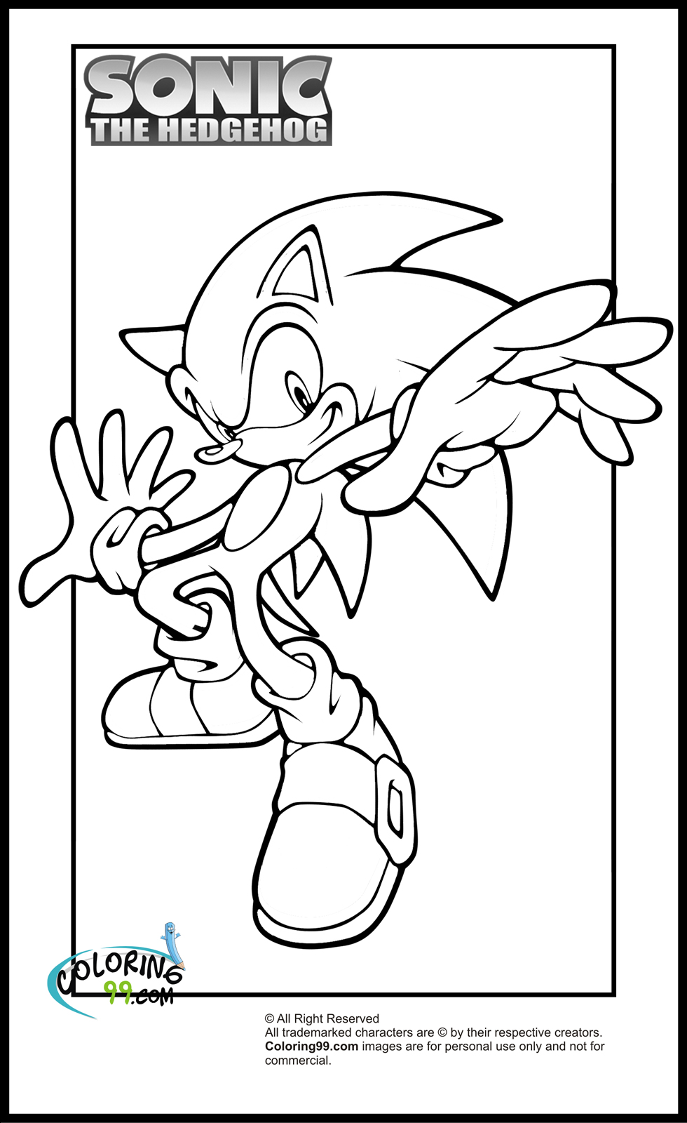 Coloring page: Sonic (Video Games) #153844 - Free Printable Coloring Pages