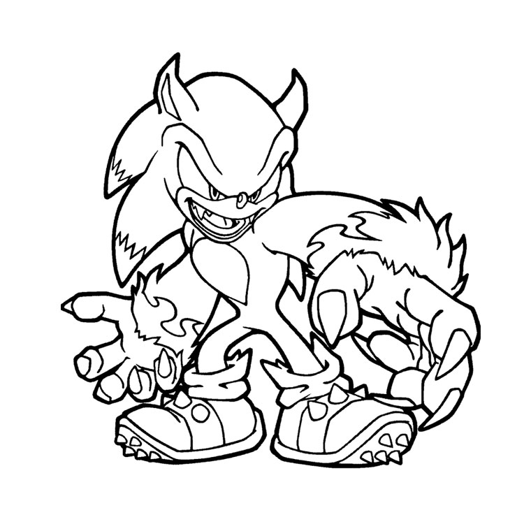 Coloring page: Sonic (Video Games) #153848 - Free Printable Coloring Pages