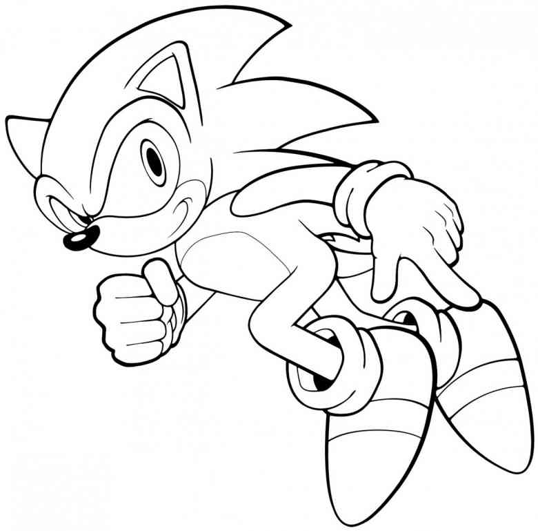 Drawing Sonic #153854 (Video Games) – Printable coloring pages