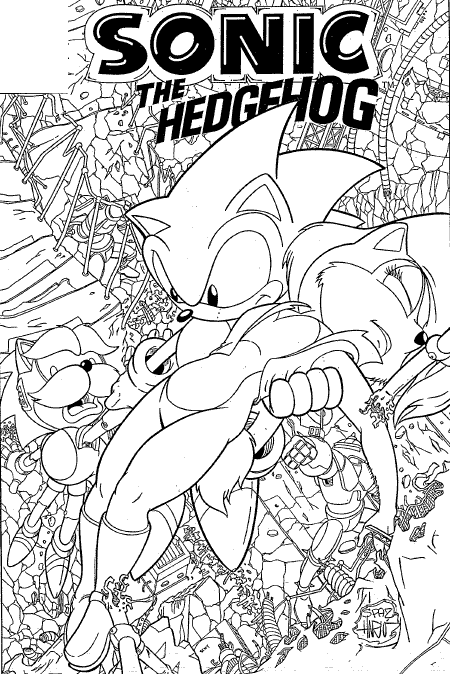 Coloring page: Sonic (Video Games) #153881 - Free Printable Coloring Pages