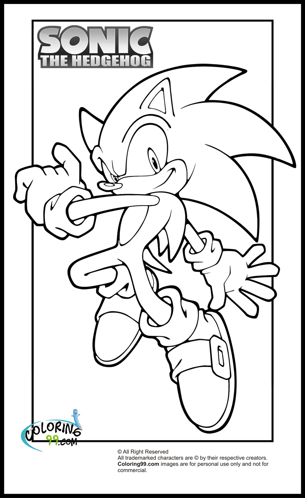 Coloring page: Sonic (Video Games) #153883 - Free Printable Coloring Pages
