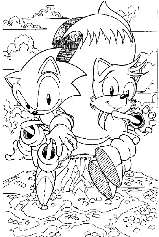 Coloring page: Sonic (Video Games) #153910 - Printable coloring pages