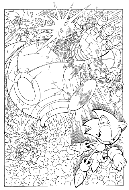 Coloring page: Sonic (Video Games) #153918 - Free Printable Coloring Pages