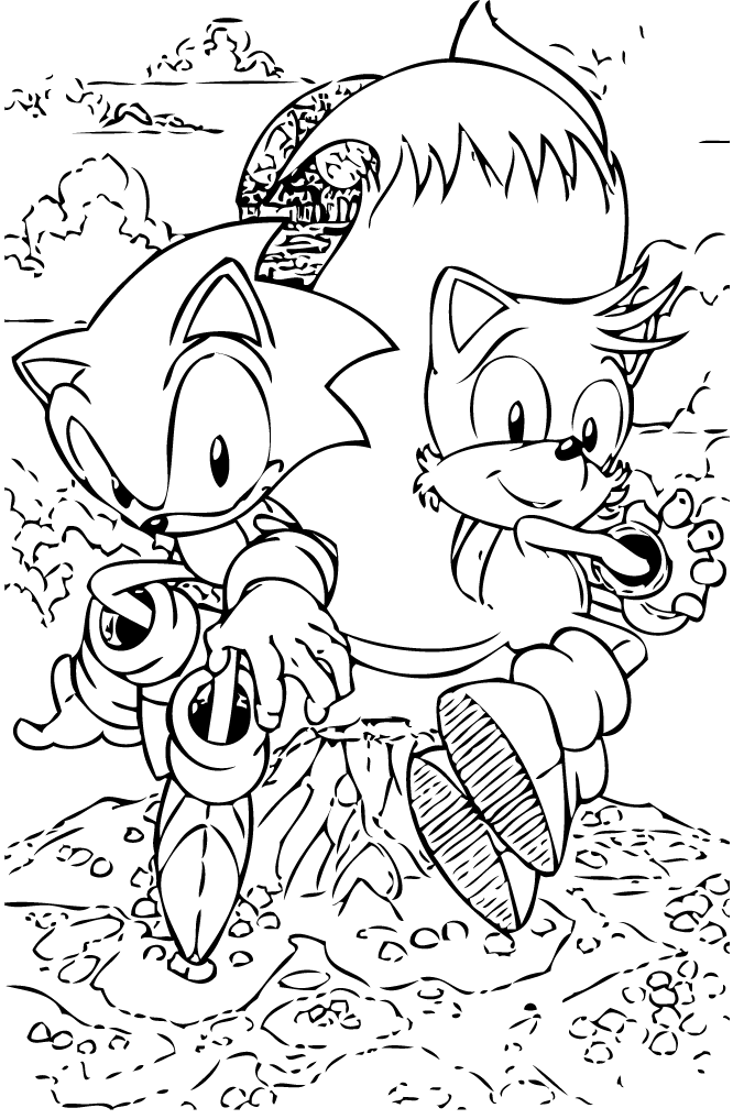 Coloring page: Sonic (Video Games) #153924 - Free Printable Coloring Pages
