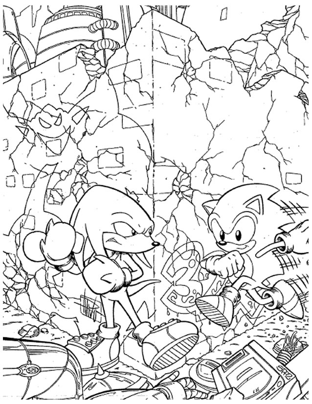 Coloring page: Sonic (Video Games) #153926 - Free Printable Coloring Pages