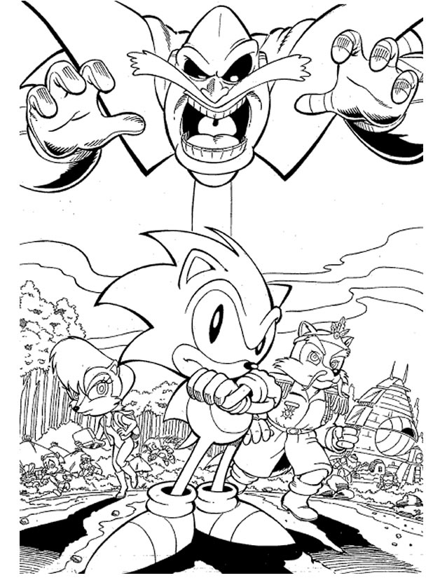 Coloring page: Sonic (Video Games) #153959 - Free Printable Coloring Pages