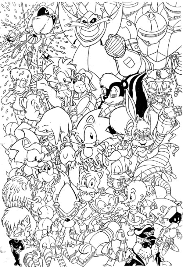 Coloring page: Sonic (Video Games) #153992 - Free Printable Coloring Pages