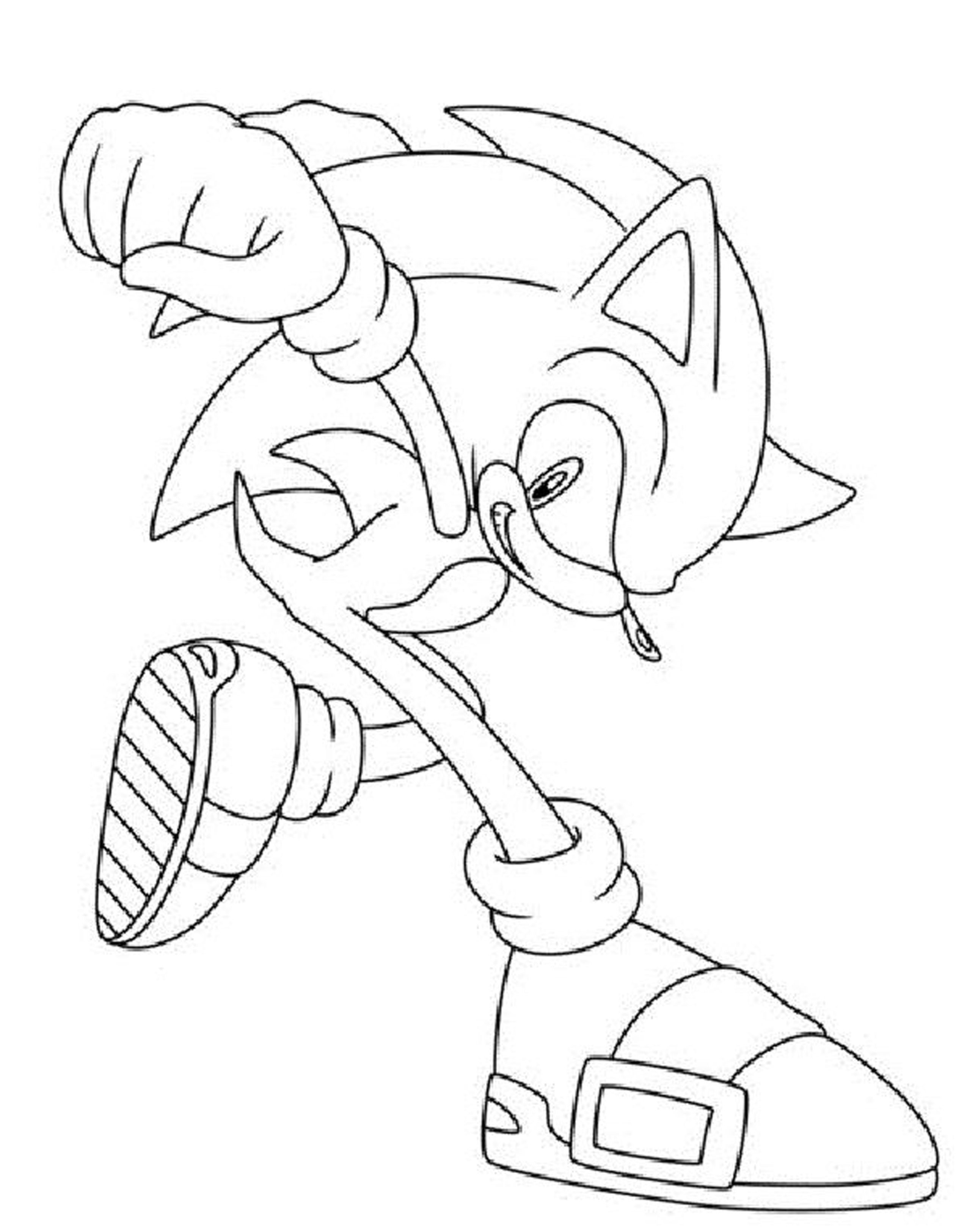 Drawing Sonic #154009 (Video Games) – Printable coloring pages