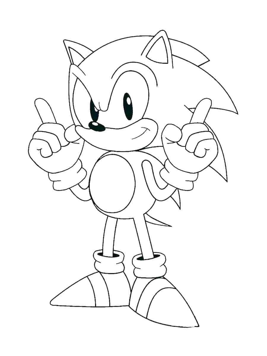 Free printable Sonic coloring page #180825 from Video Games collection