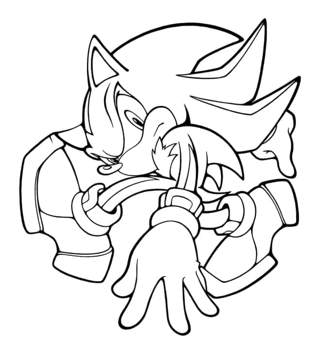 Free printable Sonic Shadow coloring page #216327 from Video Games collection