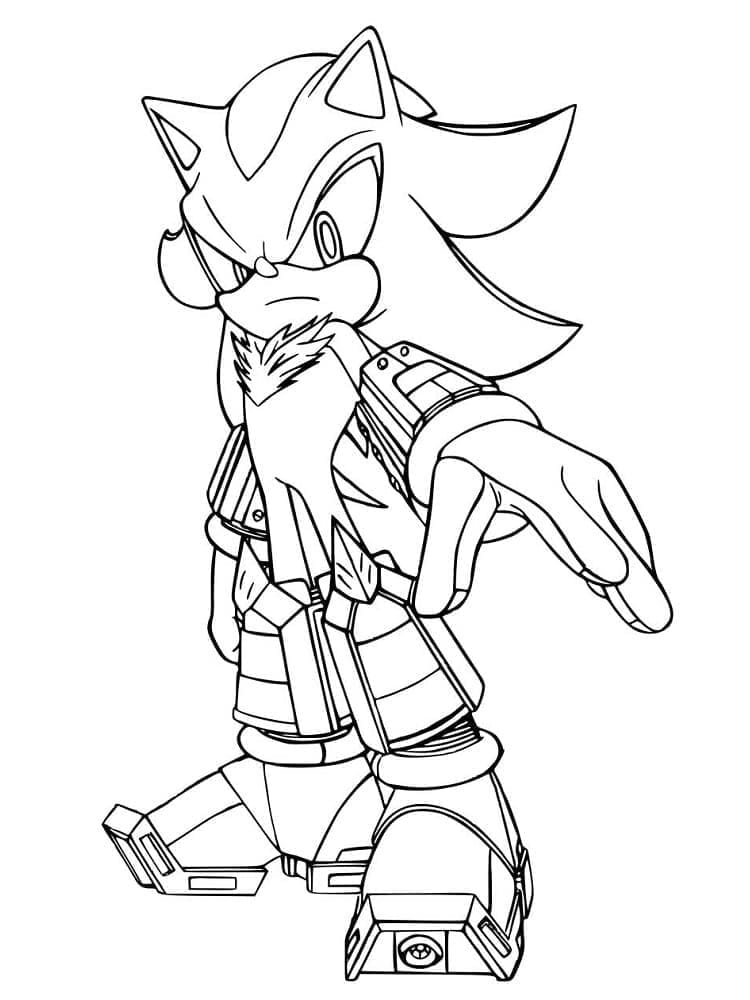 Free printable Sonic Shadow coloring page #216340 from Video Games collection
