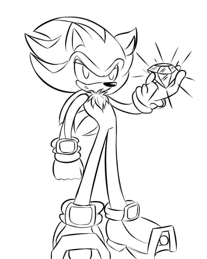 Free printable Sonic Shadow coloring page #216345 from Video Games collection