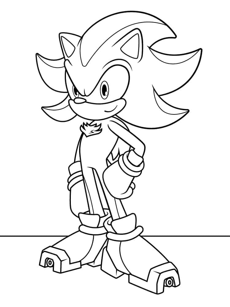 Free printable Sonic Shadow coloring page #216346 from Video Games collection