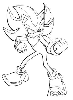 Free printable Sonic Shadow coloring page #216348 from Video Games collection