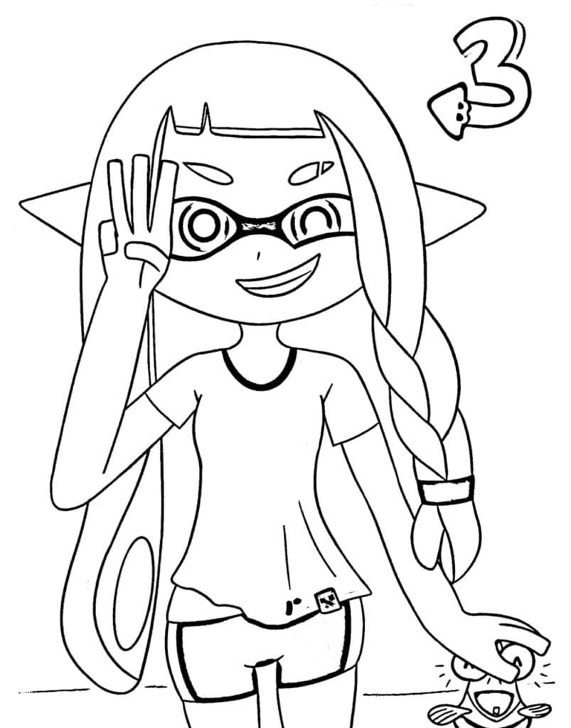 Free printable Splatoon coloring page #186094 from Video Games collection Free printable Splatoon coloring page #186094 from Video Games collection