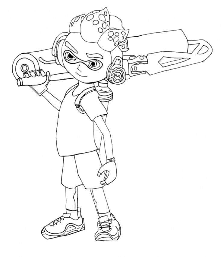 Free printable Splatoon coloring page #186102 from Video Games collection Free printable Splatoon coloring page #186102 from Video Games collection