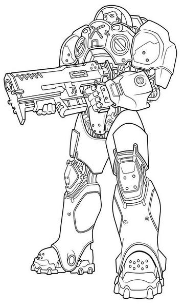 Drawings Starcraft Video Games Printable Coloring Pages