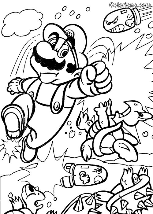 Coloring page: Super Mario Bros (Video Games) #153606 - Free Printable Coloring Pages