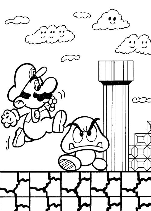 Coloring page: Super Mario Bros (Video Games) #153678 - Free Printable Coloring Pages